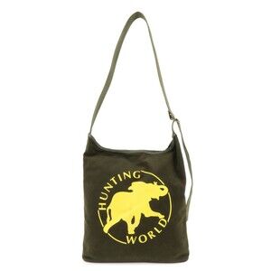 Hunting World Logo Canvas Crossbody Bag Green